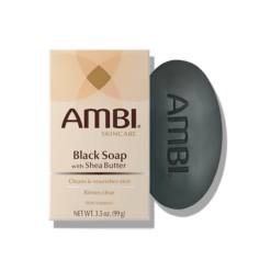 AMBI Black Soap Bar with Shea Butter (Pack of 3)