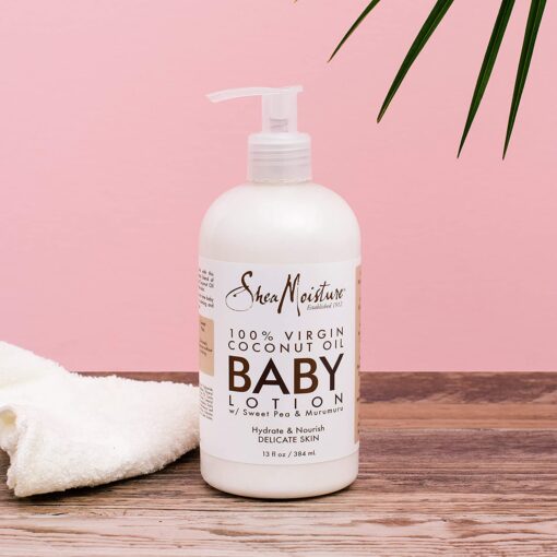 Shea Moisture 100% Virgin Coconut Oil & Murumuru baby lotion Moisturizer, 13fl oz - Image 2