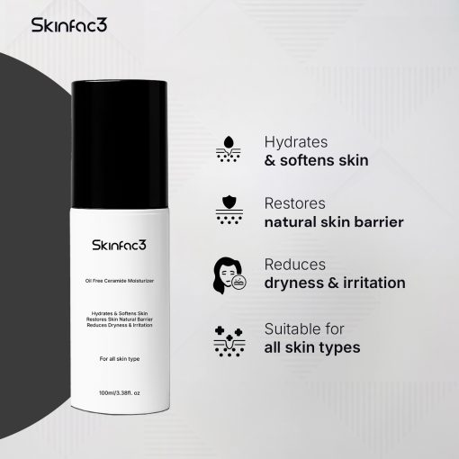 Skinfac3 Oil-Free Ceramide Moisturizer (100ml) - Image 2